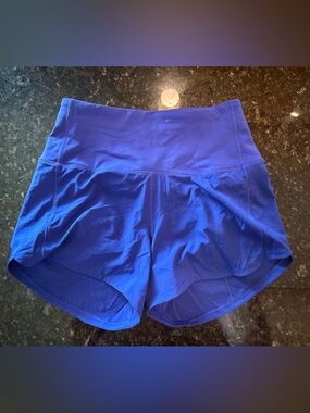 lululemon athletica Women’s Speed Up Blue Shorts Size 0